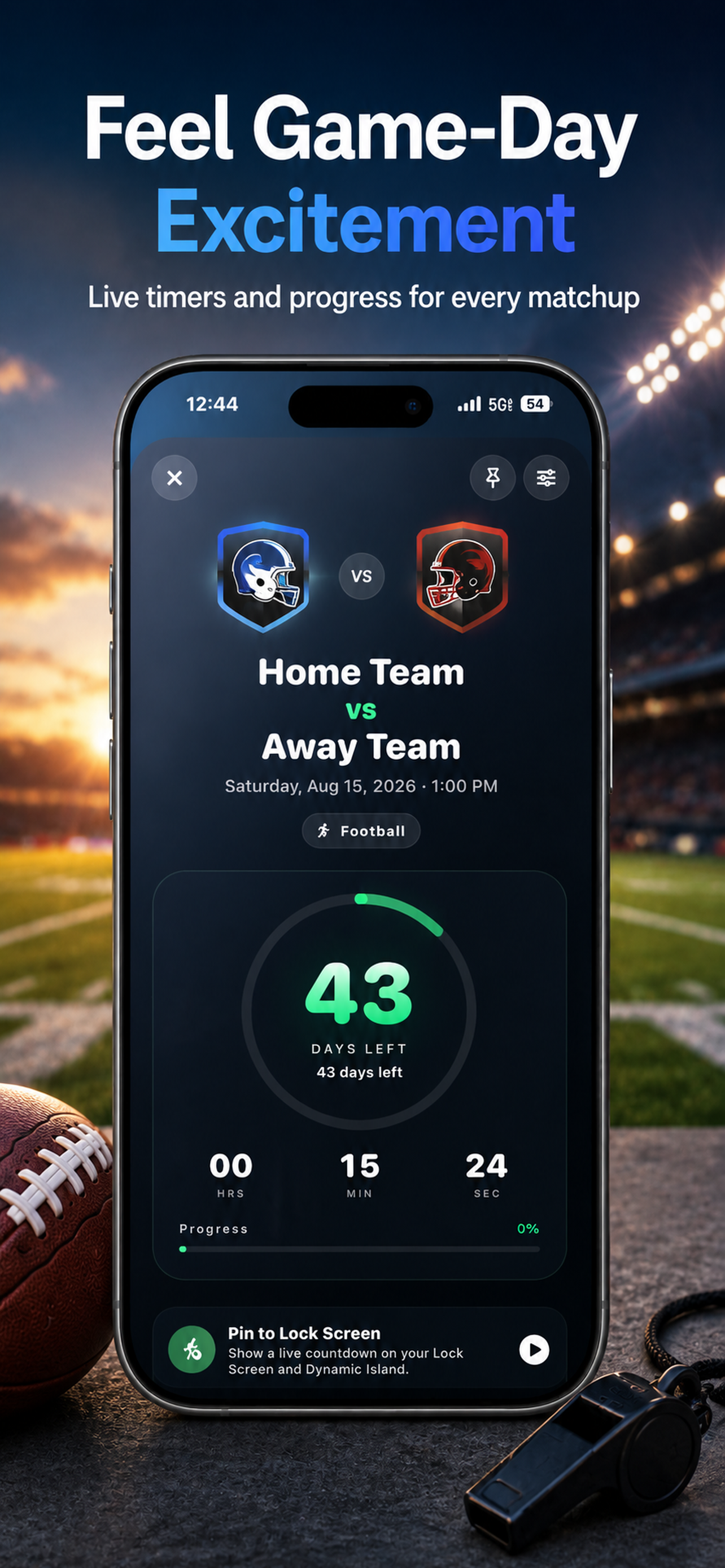 TMRW — game-day excitement countdown