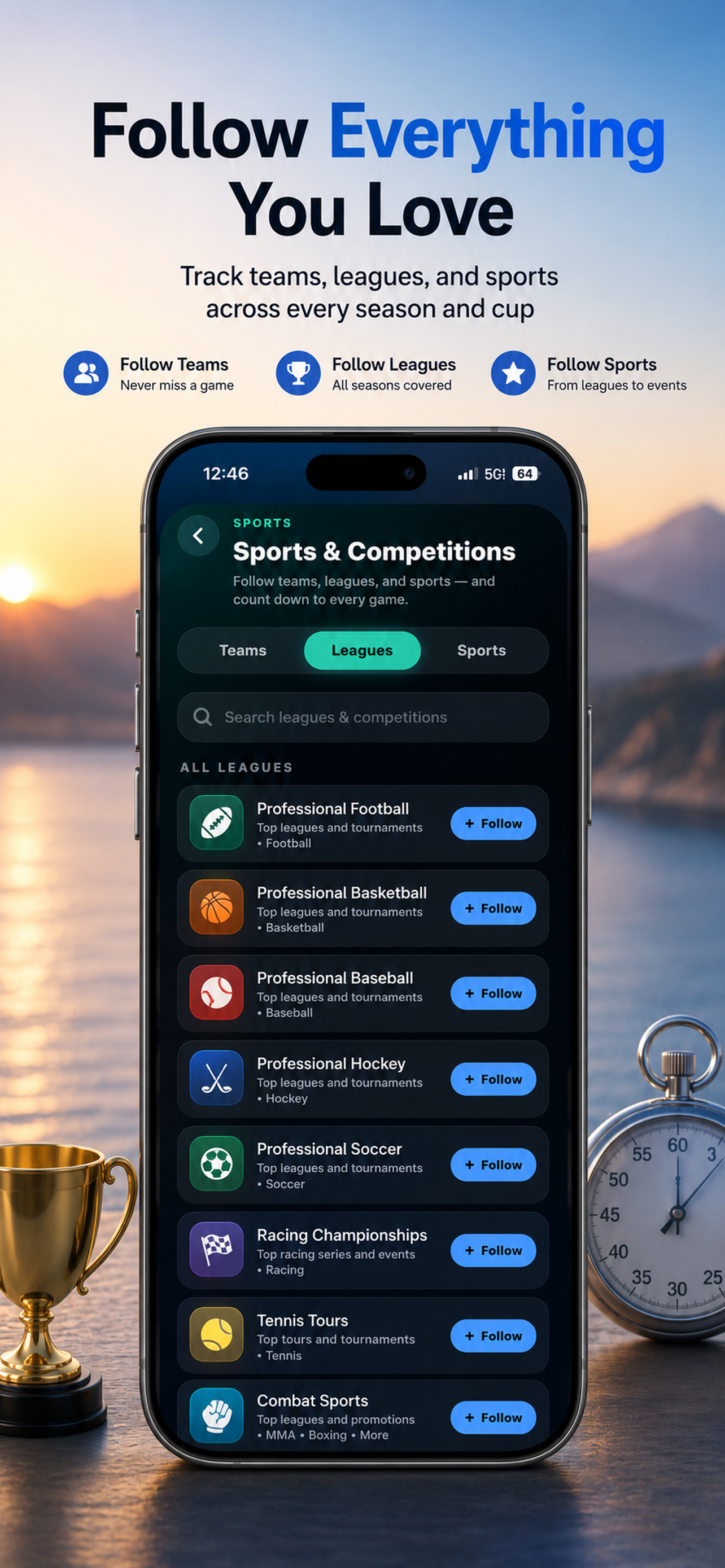 Follow leagues